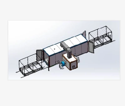 Forno de túnel transportador aéreo, revestimento em pó de aquecimento a gás, forno de cura para linha de produção de perfil de liga de alumínio